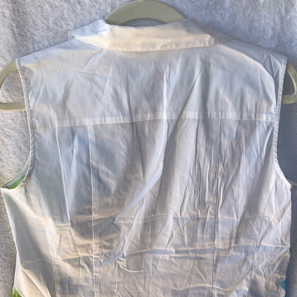 Chico’s Dauben Marissa Sleeveless Blouse Optic White; NWT; M/8 - Picture 7 of 12